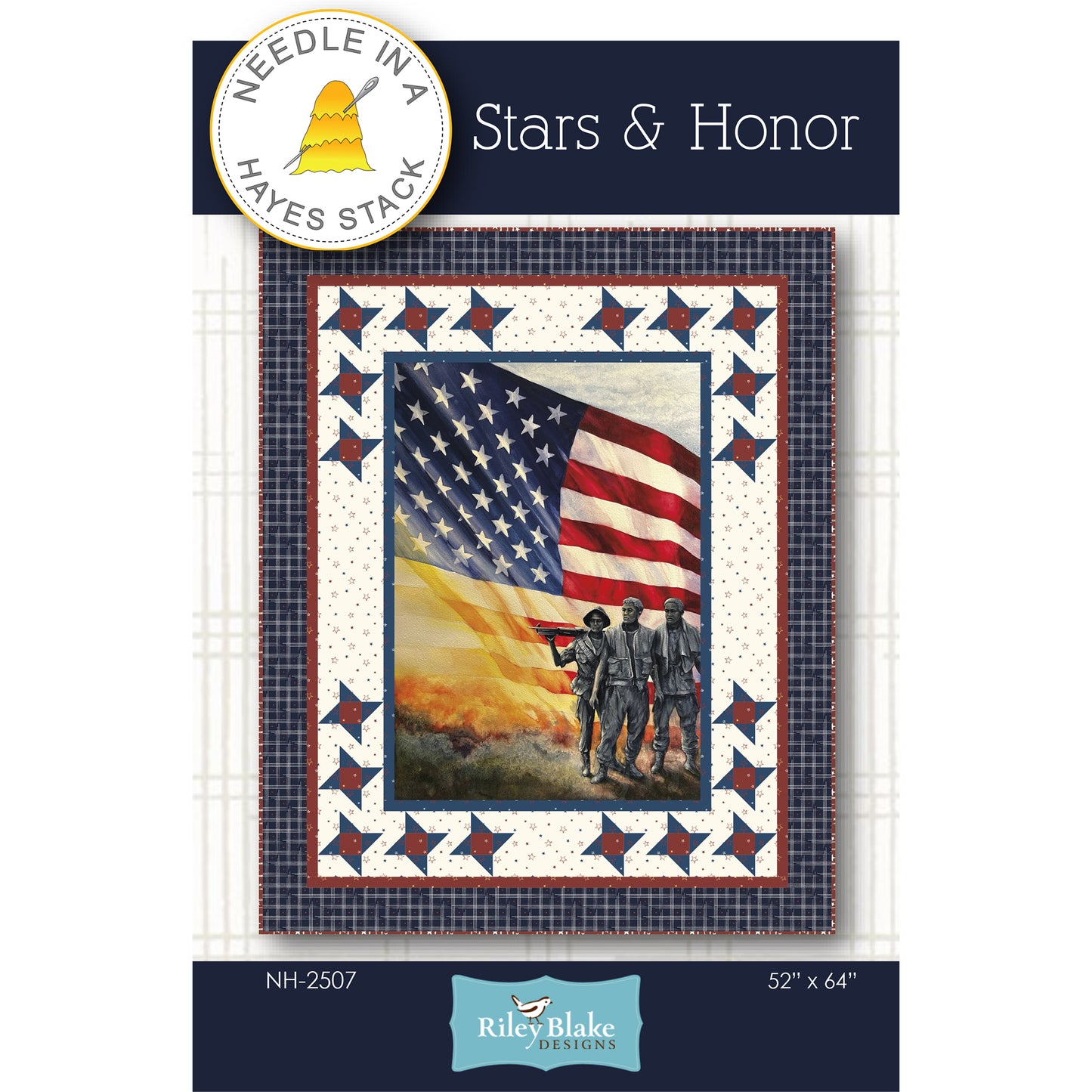 Cover image of pattern for Stars and Honor Quilt.