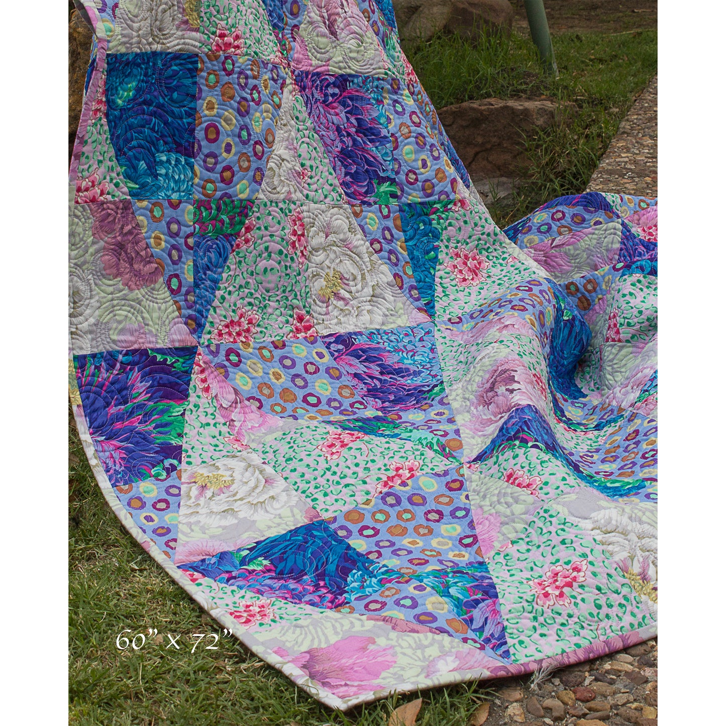 Weaving in 4 Patch quilt