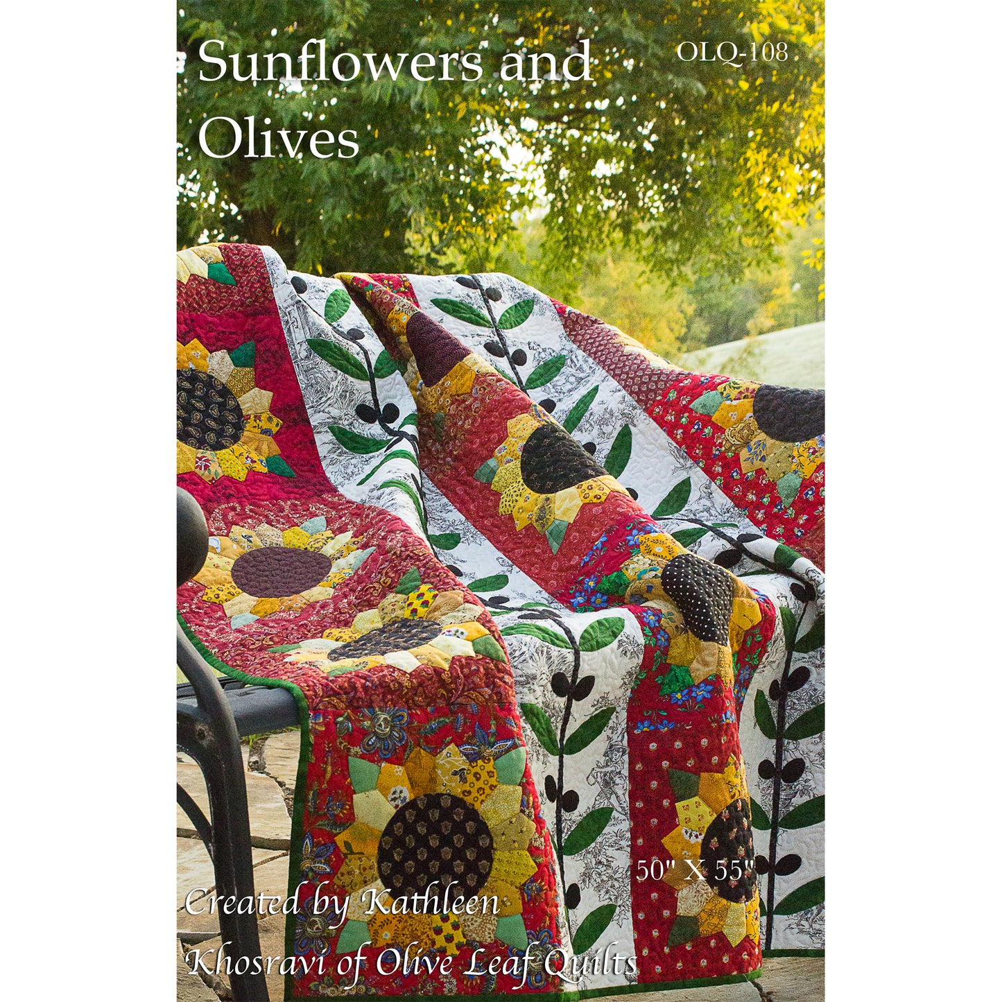 Sunflowers and Olives Quilt Pattern OLQ-108w - Wholesale Product