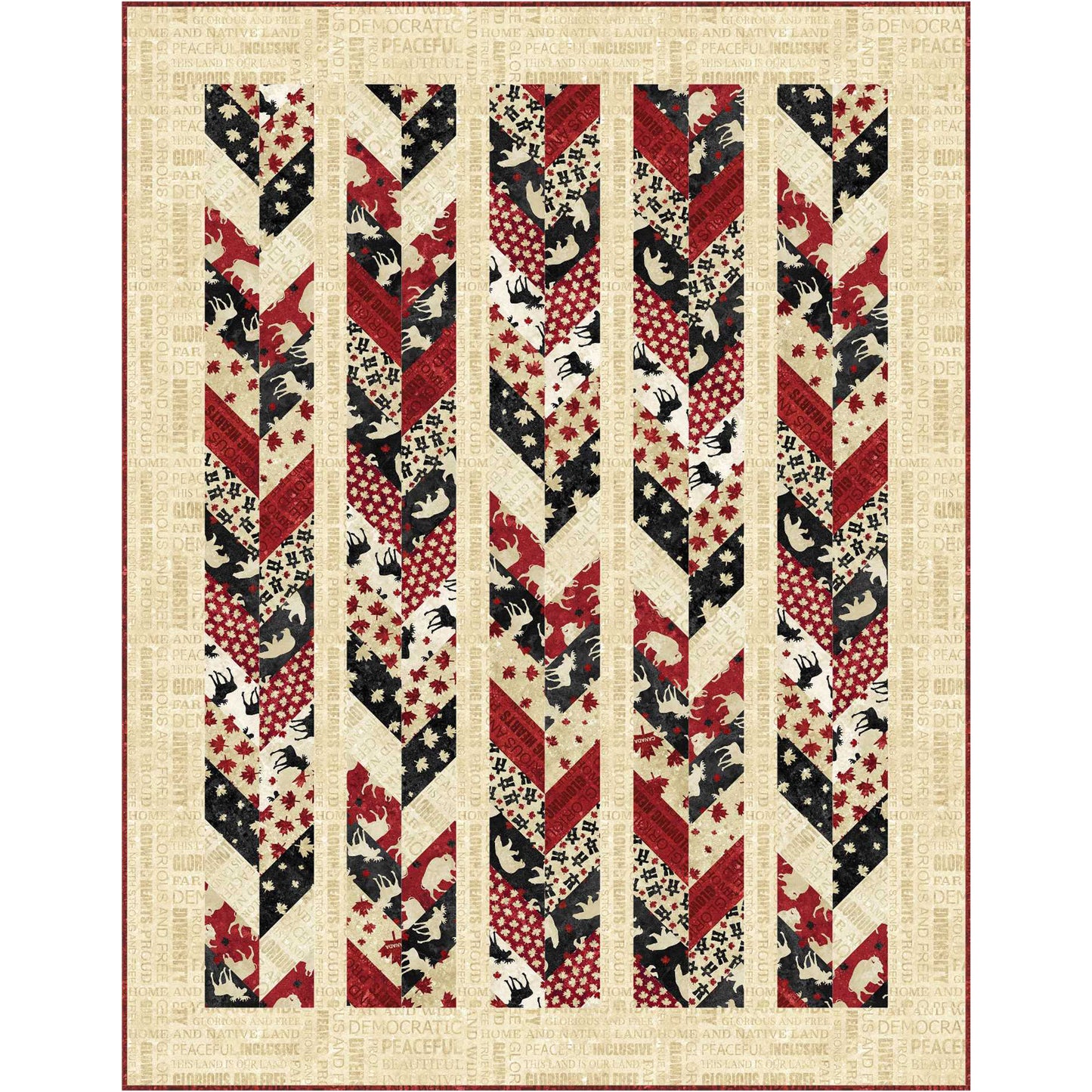 Oh Canada Chevron Quilt Pattern PC-214 - Paper Pattern