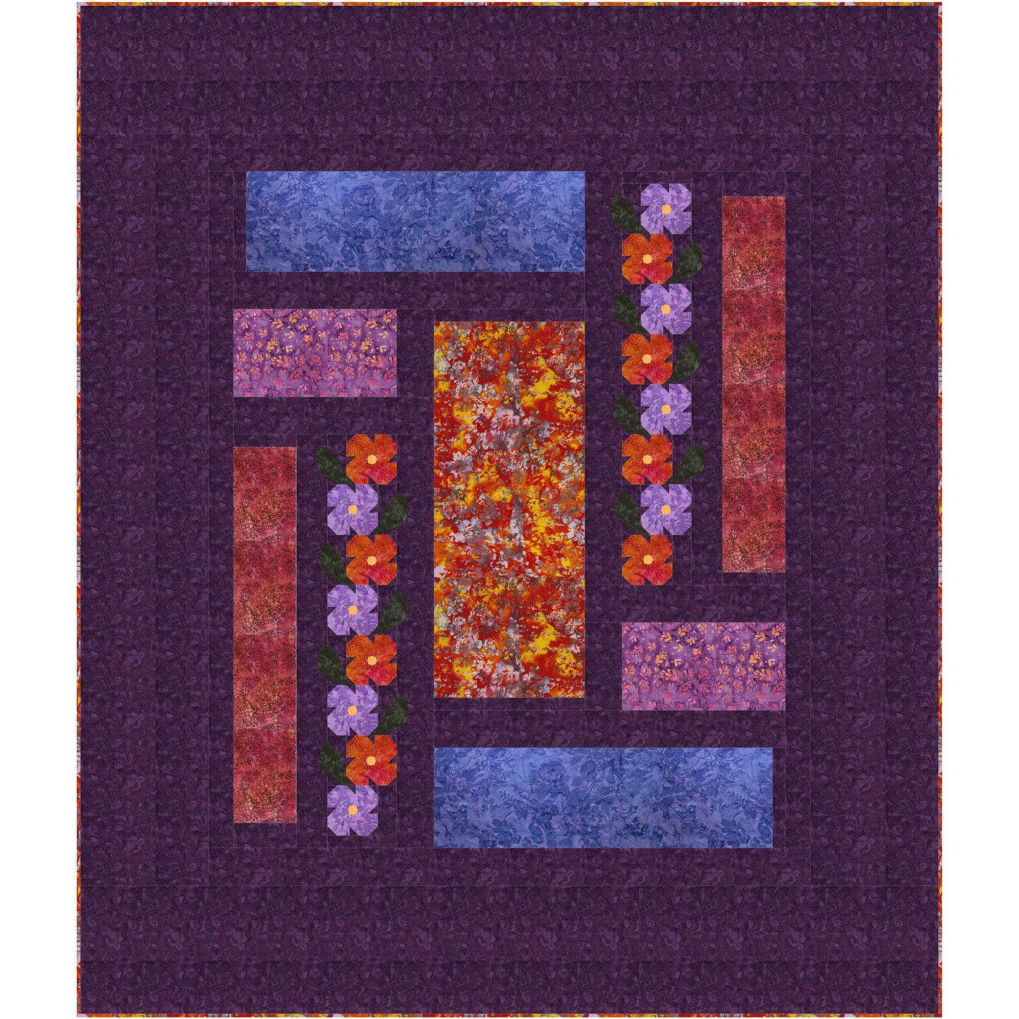 Rose Garden Maze Quilt Pattern PC-255Bw - Wholesale Product