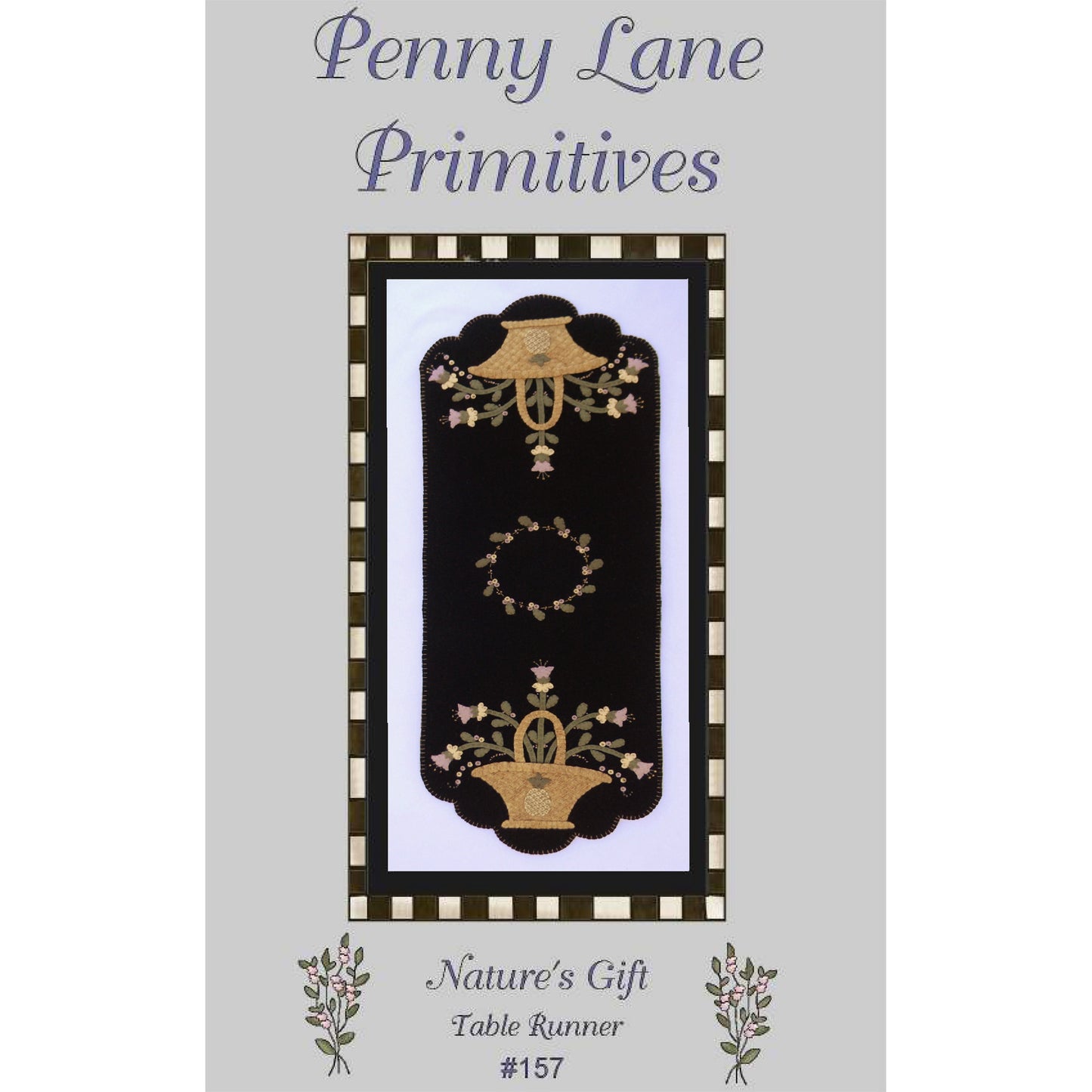 Nature's Gift Penny Rug Table Runner Pattern PLP-157 - Paper Pattern