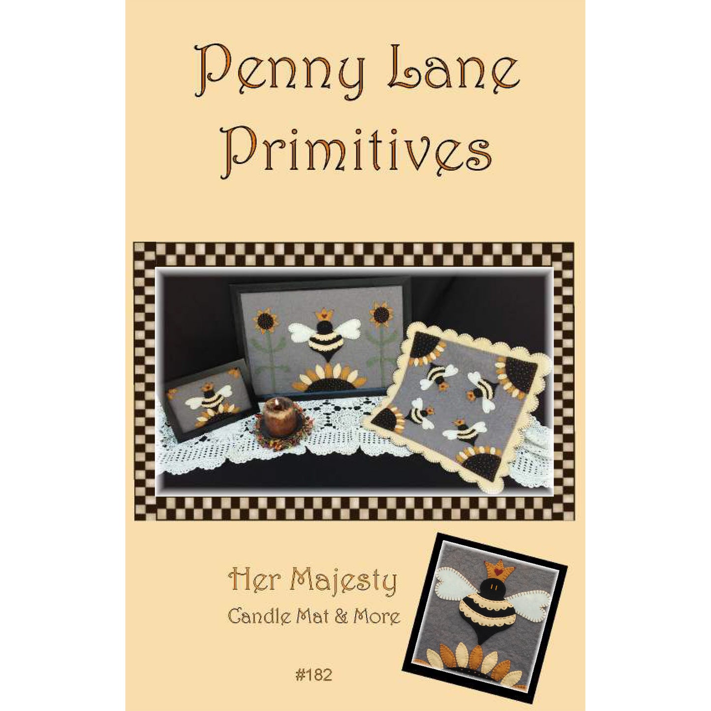 Her Majesty Candle Mat/Framed Mat Pattern PLP-182 - Paper Pattern