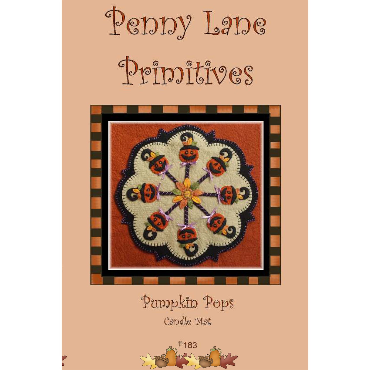 Pumpkin Pops Candle Mat Pattern PLP-183 - Paper Pattern