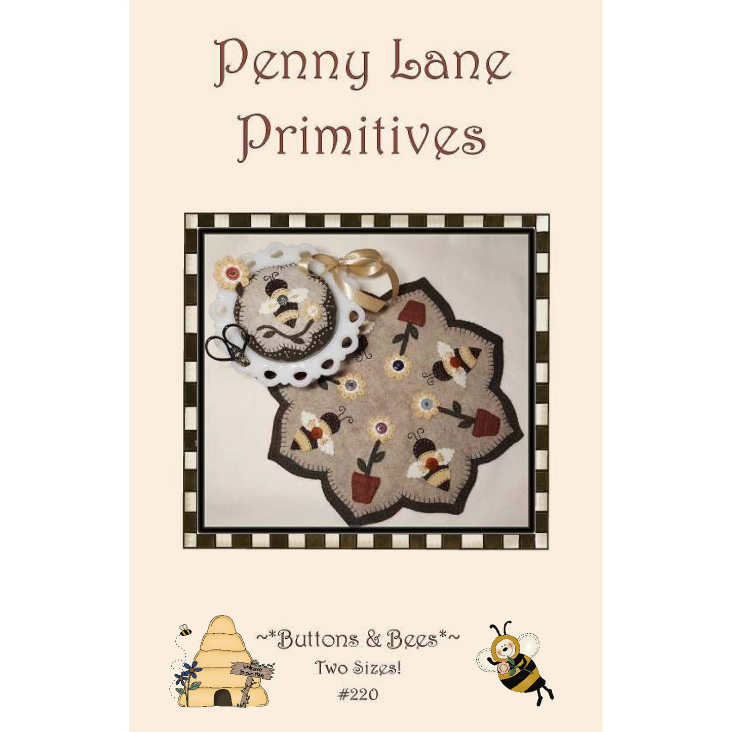 Buttons & Bees Table Mat PLP-220e - Downloadable Pattern