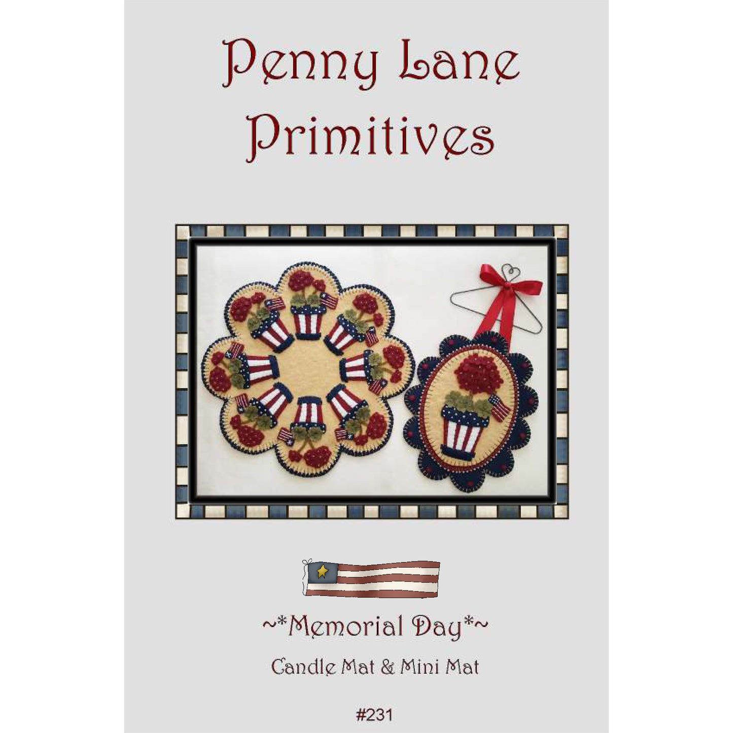 Memorial Day Candle Mat & Mini Mat Pattern PLP-231 - Paper Pattern
