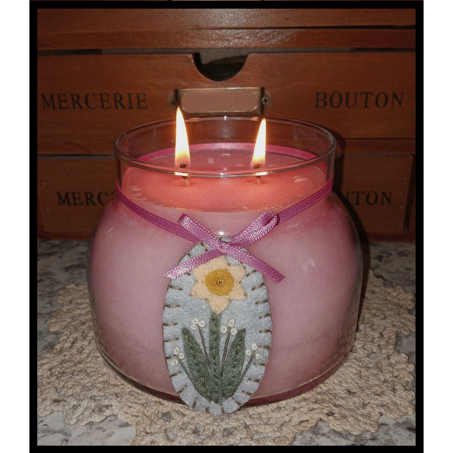 Spring Bouquet Table Mat, Mini Mat and Candle Ornament Pattern PLP-294 - Paper Pattern