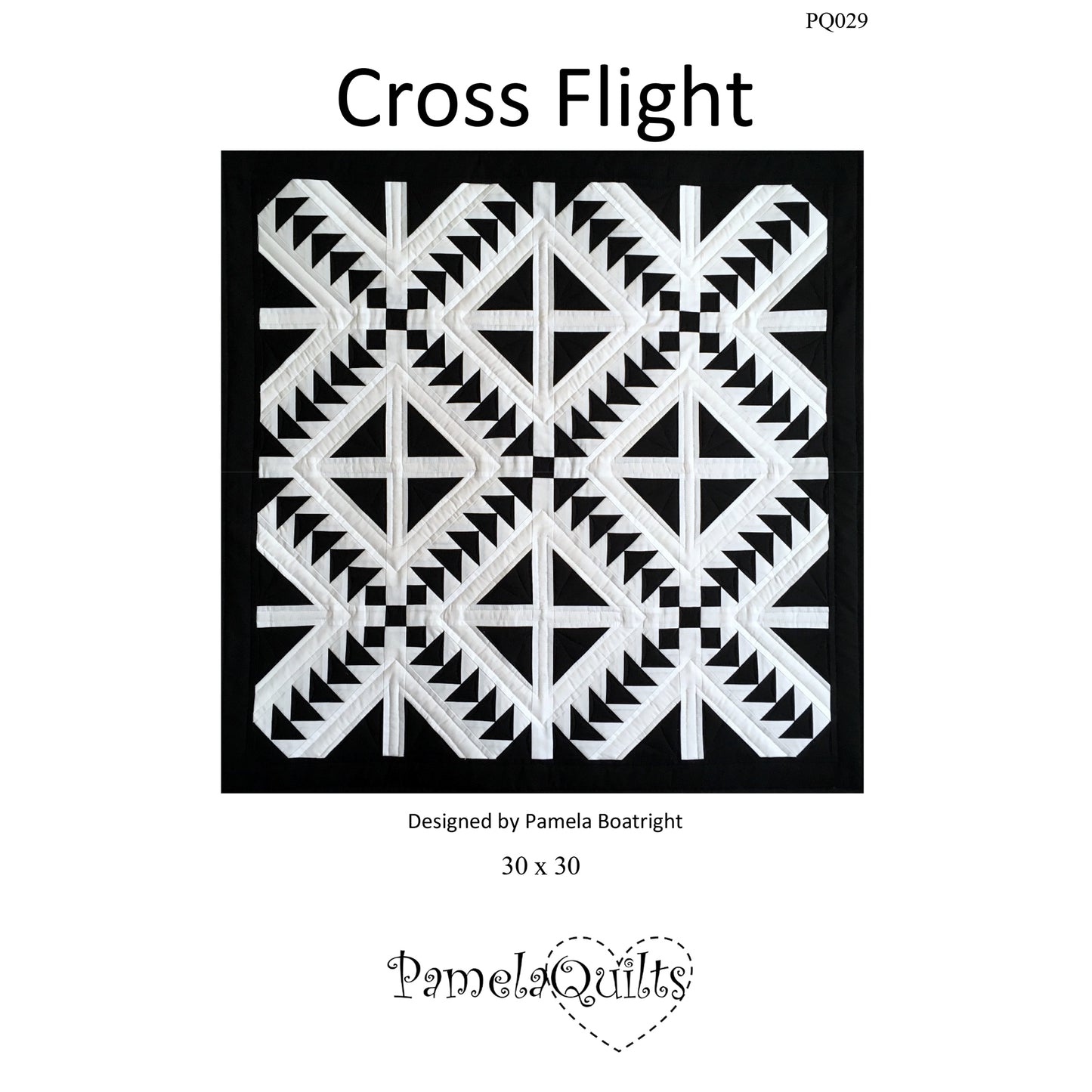 Cover image of pattern for Cross Flight quilt.