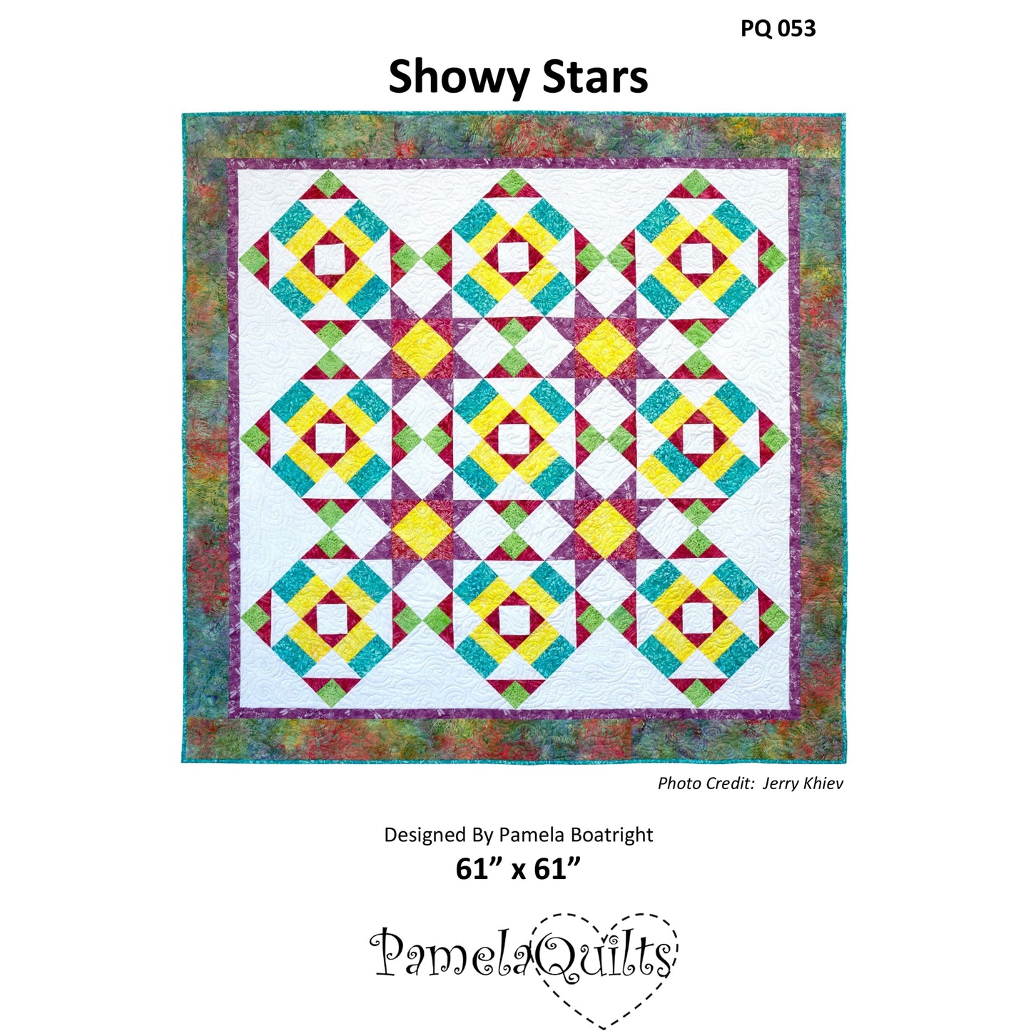 Showy Stars Quilt PQ-053e - Downloadable Pattern