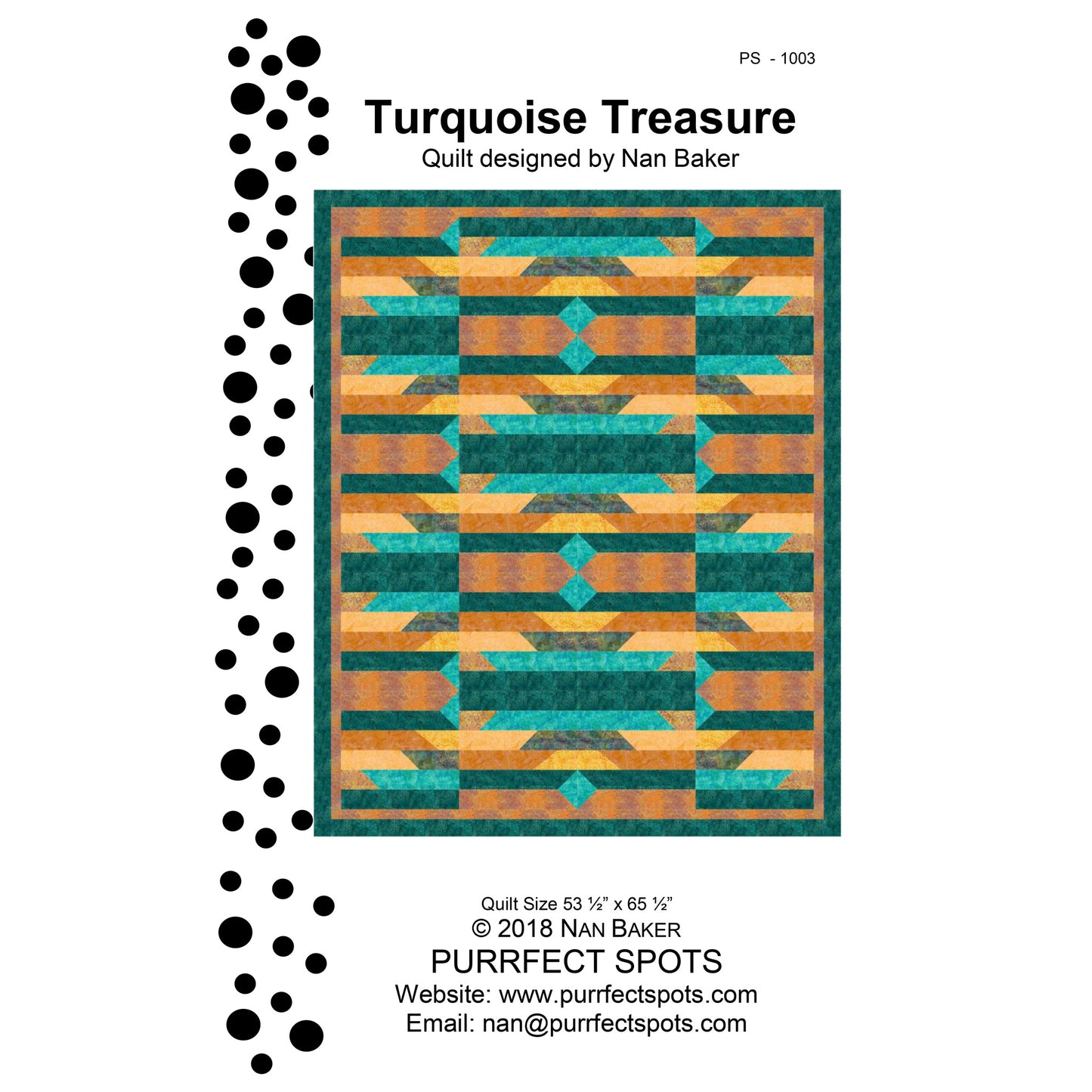 Turquoise Treasure Quilt Pattern PS-1003 - Paper Pattern