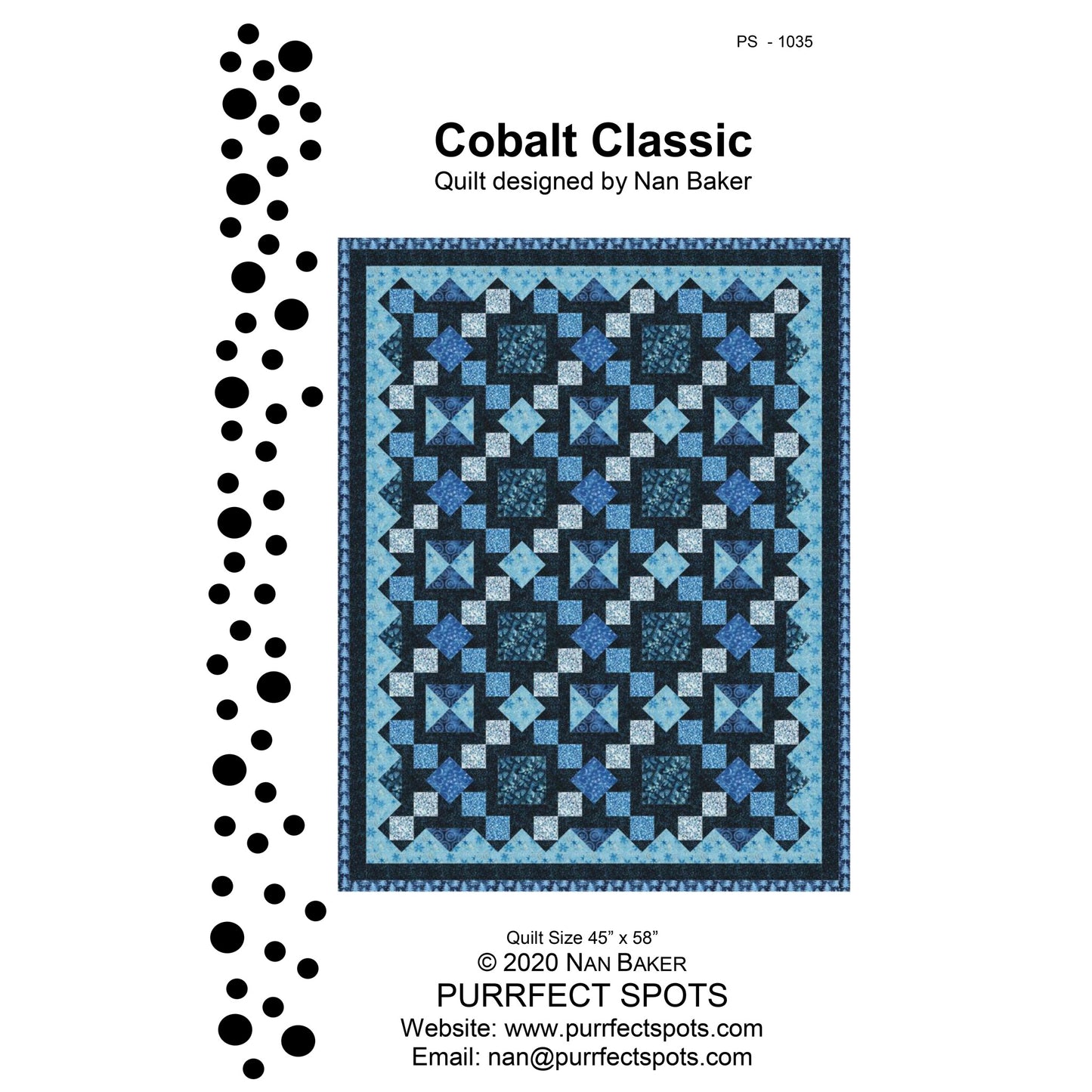 Cobalt Classic Quilt PS-1035e - Downloadable Pattern
