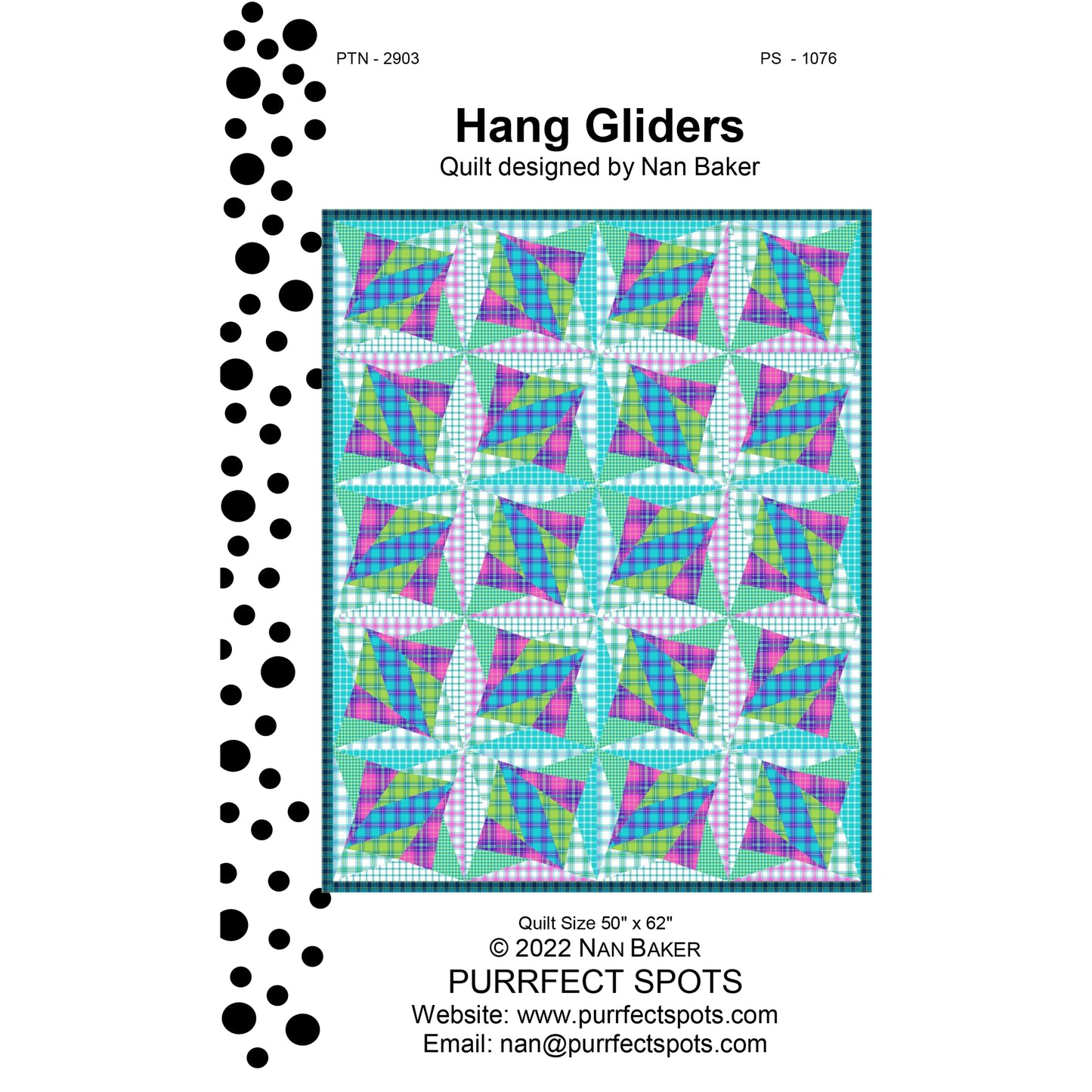 Cover image of pattern for Hand Gliders quilt.