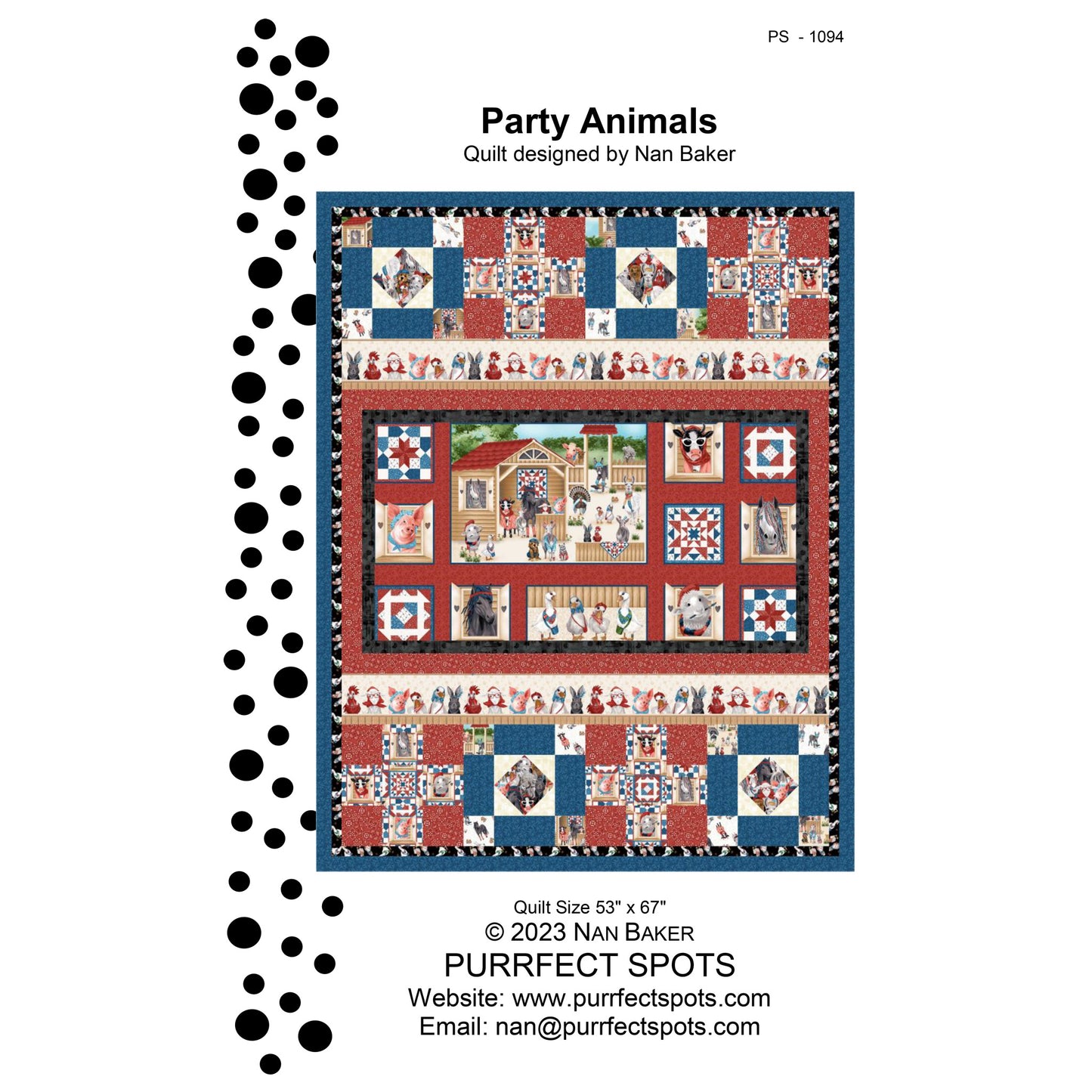 Party Animals Quilt PS-1094e - Downloadable Pattern