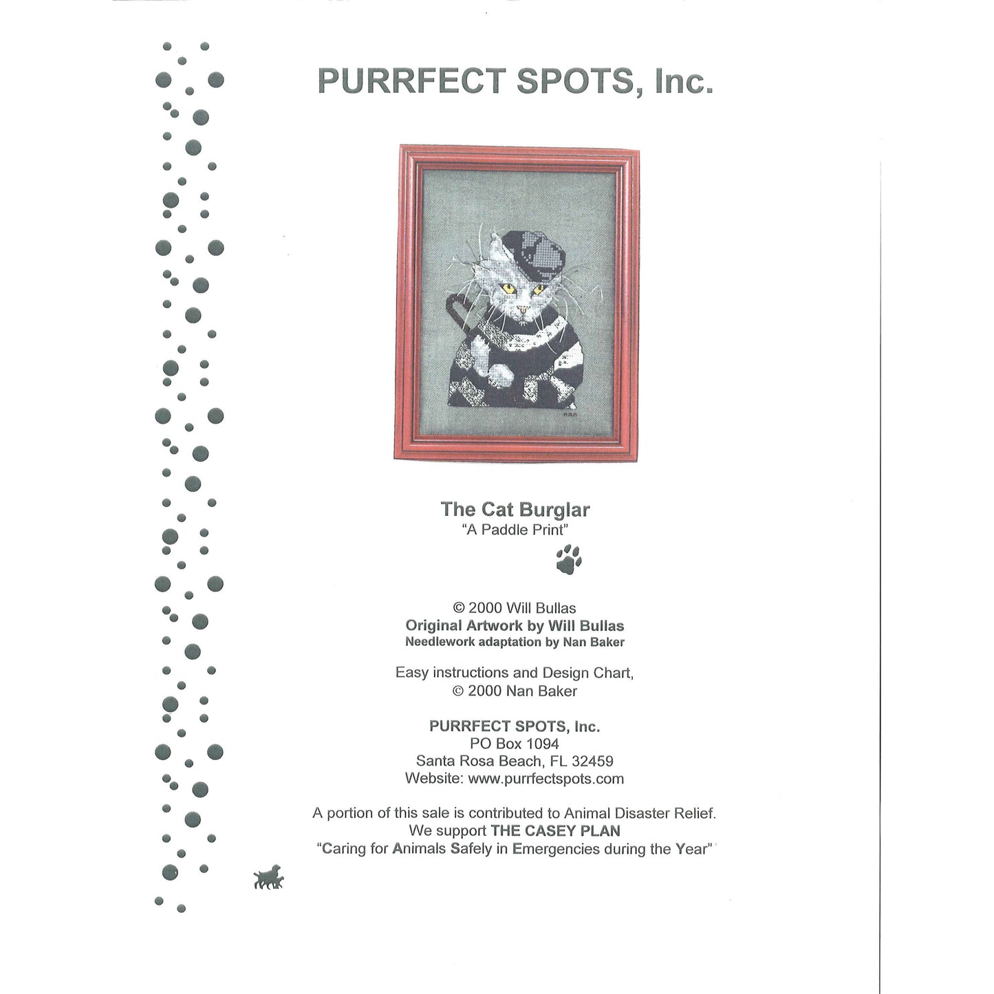 The Cat Burglar Cross Stitch PS-2061e - Downloadable Pattern