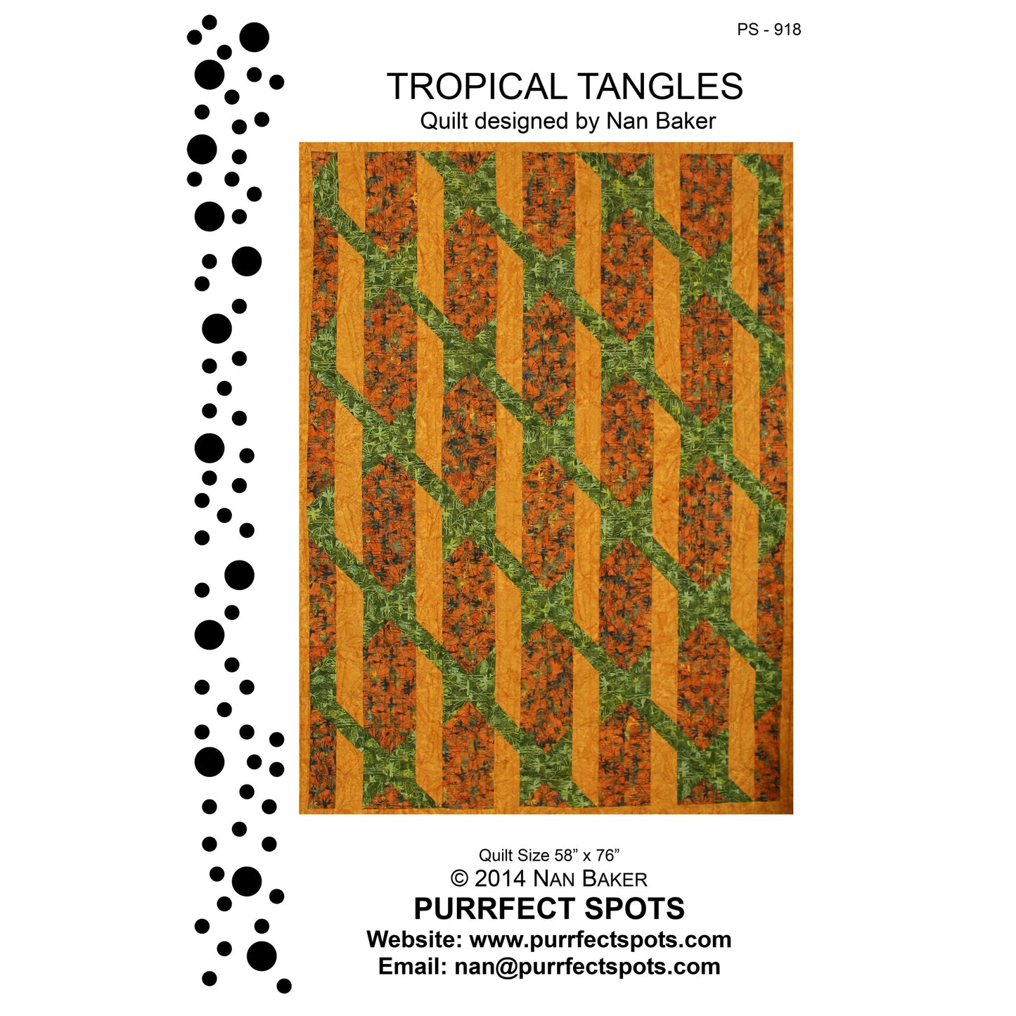 Tropical Tangles Quilt PS-918e - Downloadable Pattern