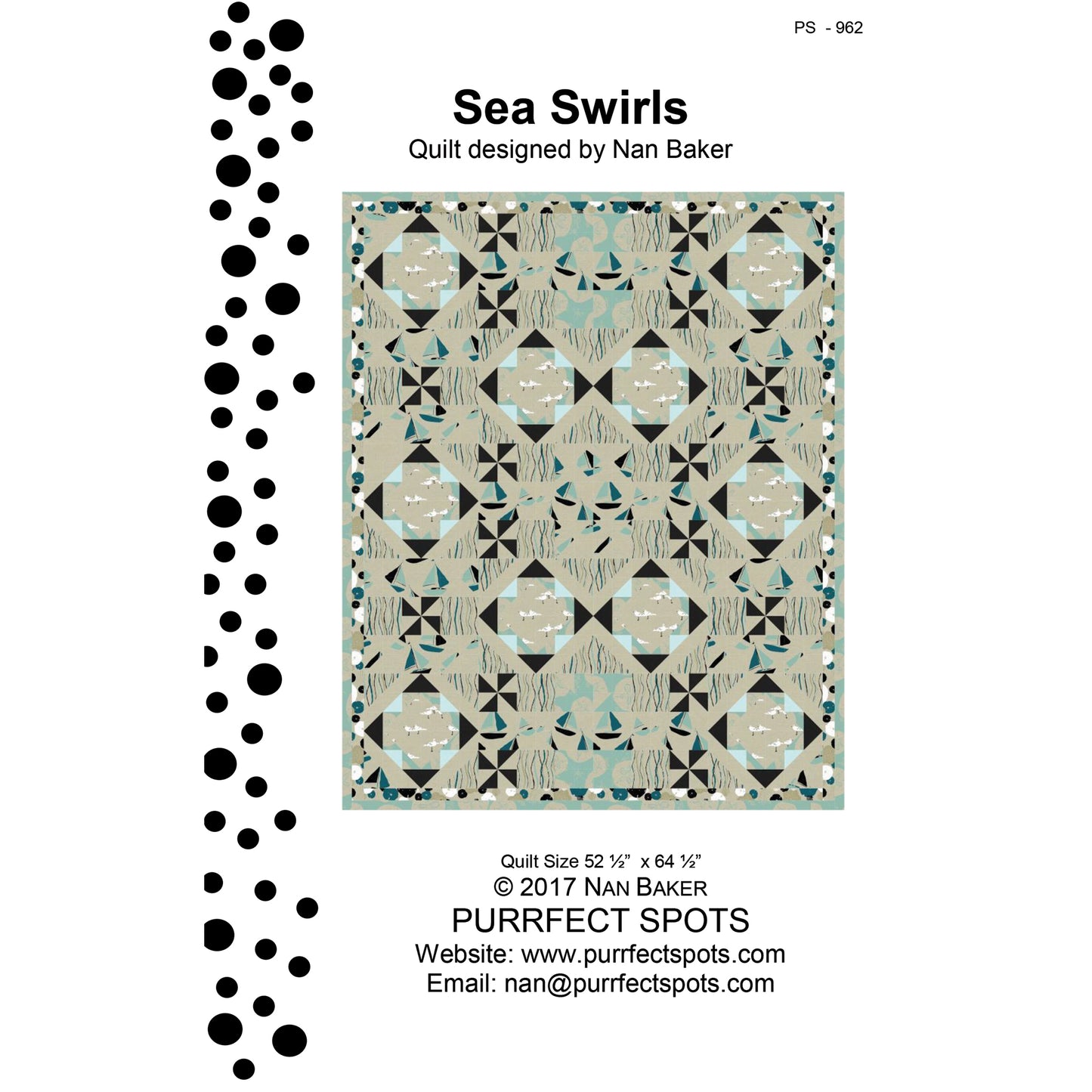 Sea Swirls Quilt PS-962e - Downloadable Pattern