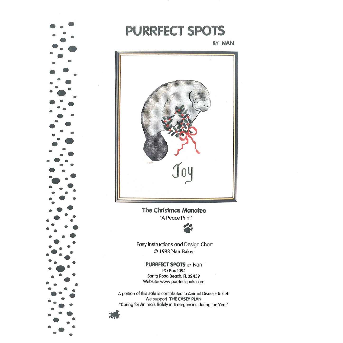 The Christmas Manatee Cross Stitch PS-9712e - Downloadable Pattern