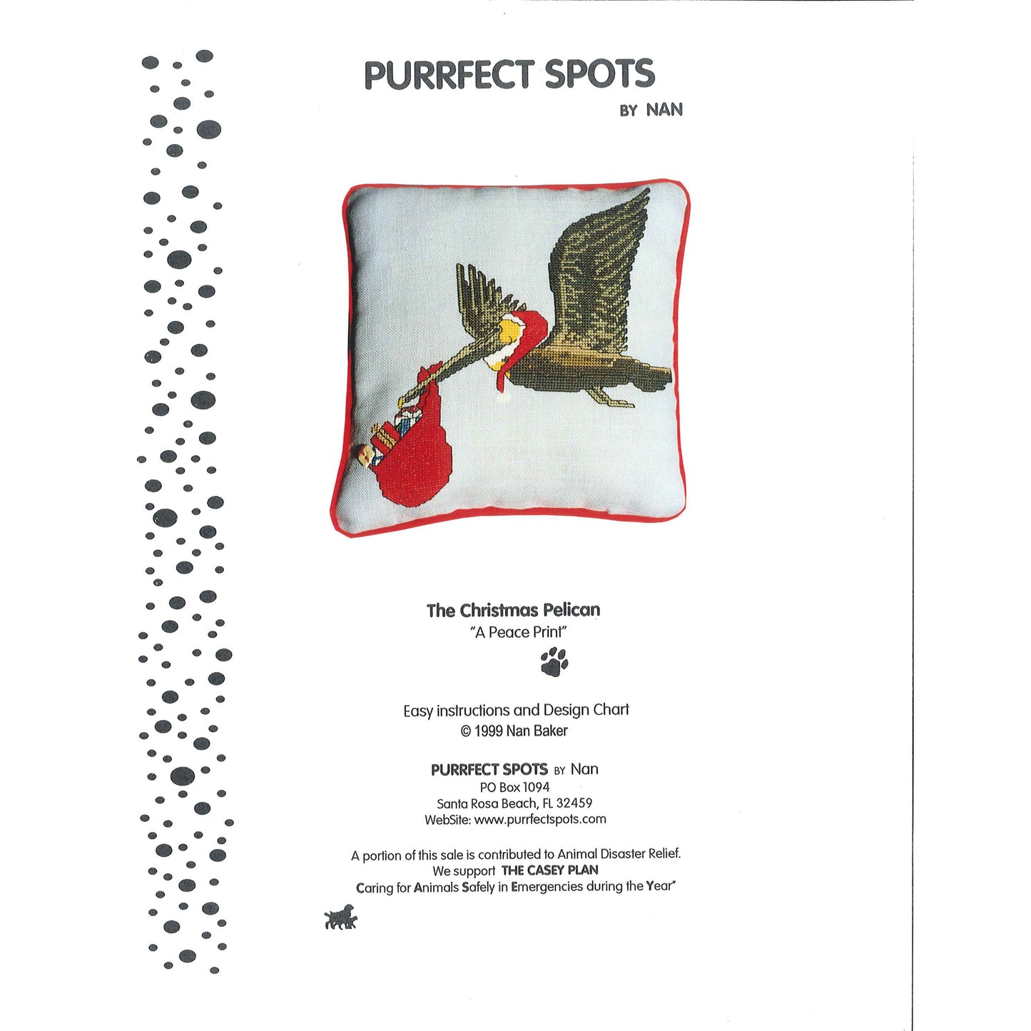 The Christmas Pelican Cross Stitch Pattern PS-9953 - Paper Pattern