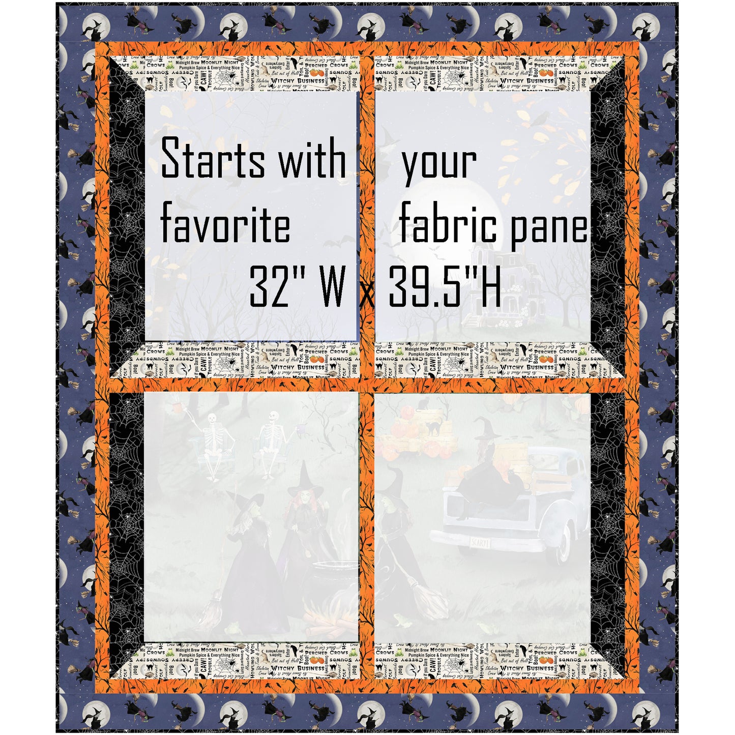 Toil & Trouble Quilt PWS-470e - Downloadable Pattern