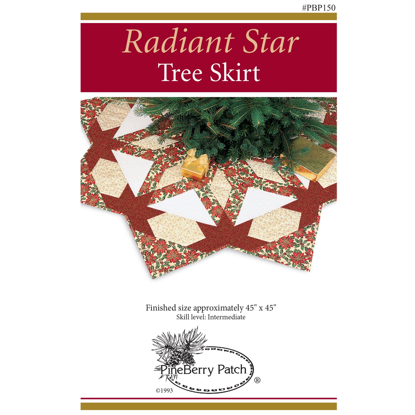 Radiant Star Tree Skirt Pattern PYP-150 - Paper Pattern