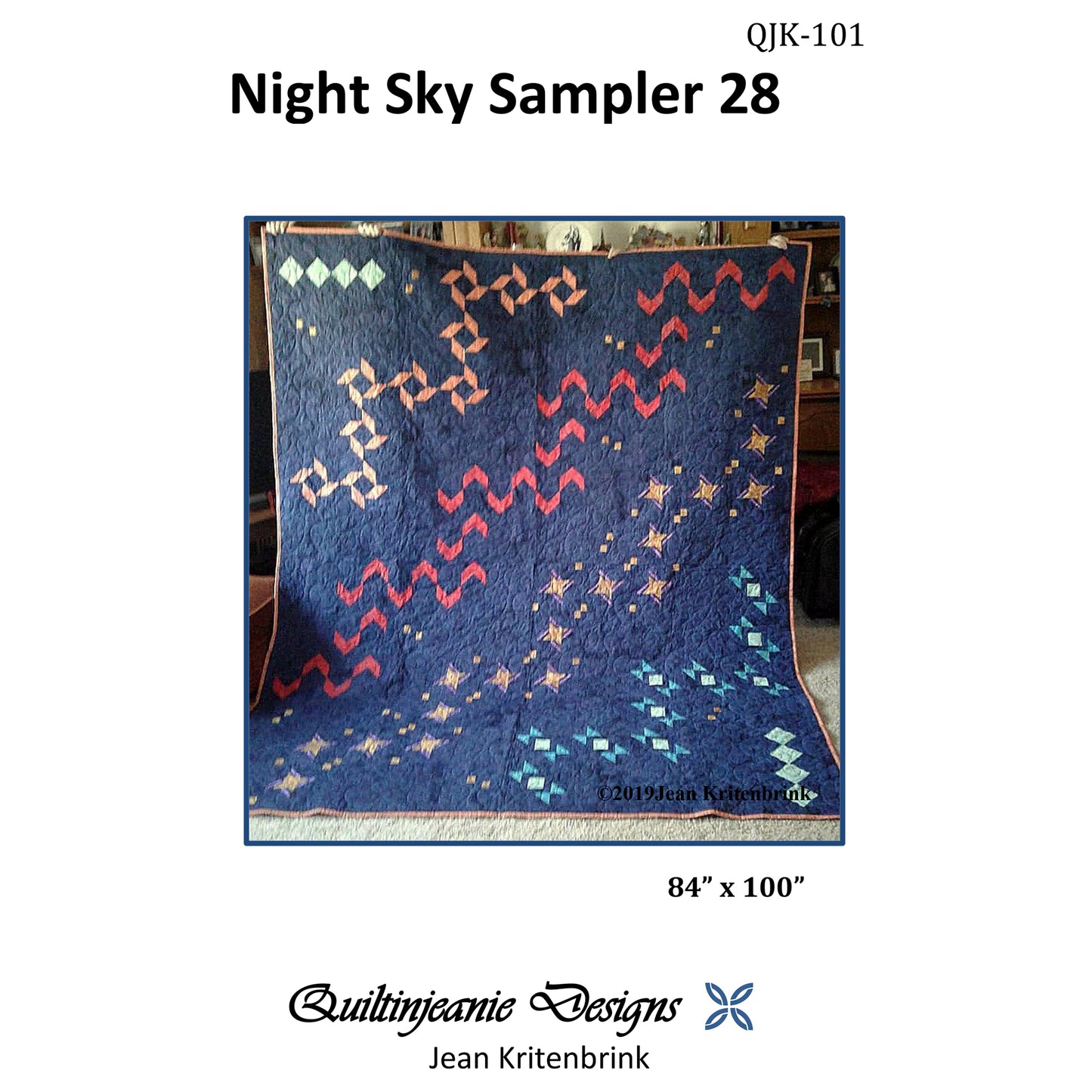 Night Sky Sampler Quilt Pattern QJK-101 - Paper Pattern