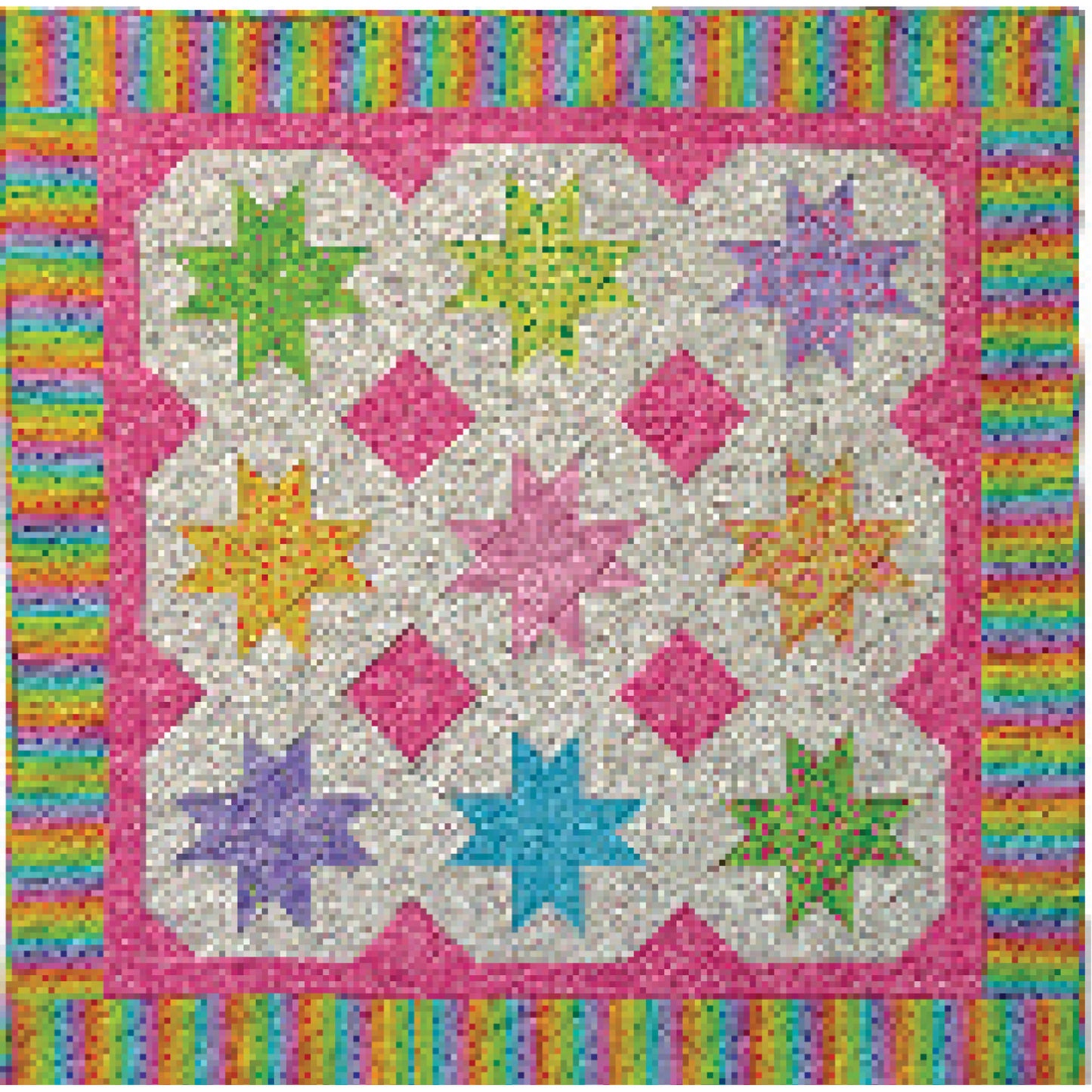 Stars for Audrey Quilt Pattern - Straight to the Point Series QW-12w - Wholesale Product