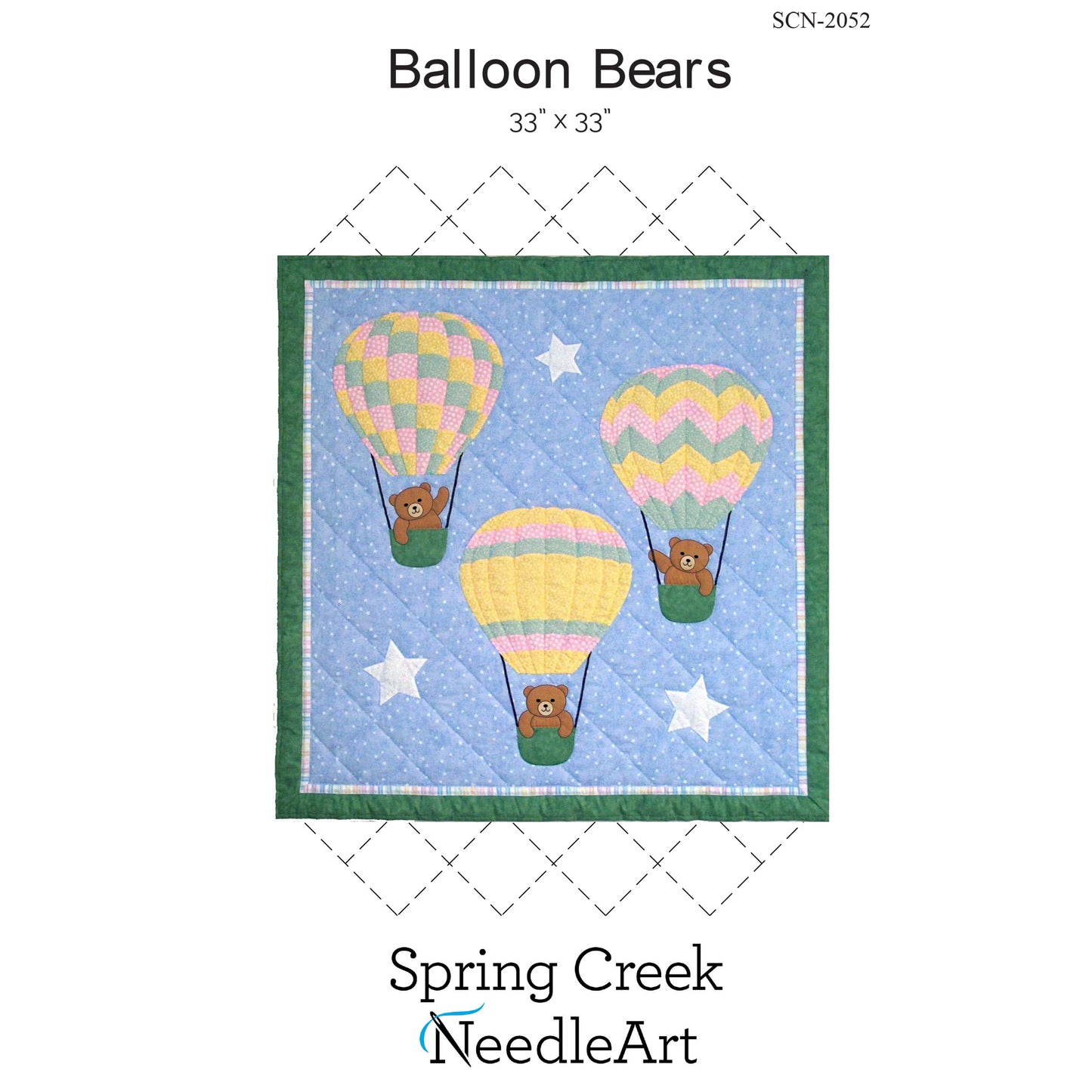 Balloon Bears Quilt Pattern SCN-2052 - Paper Pattern