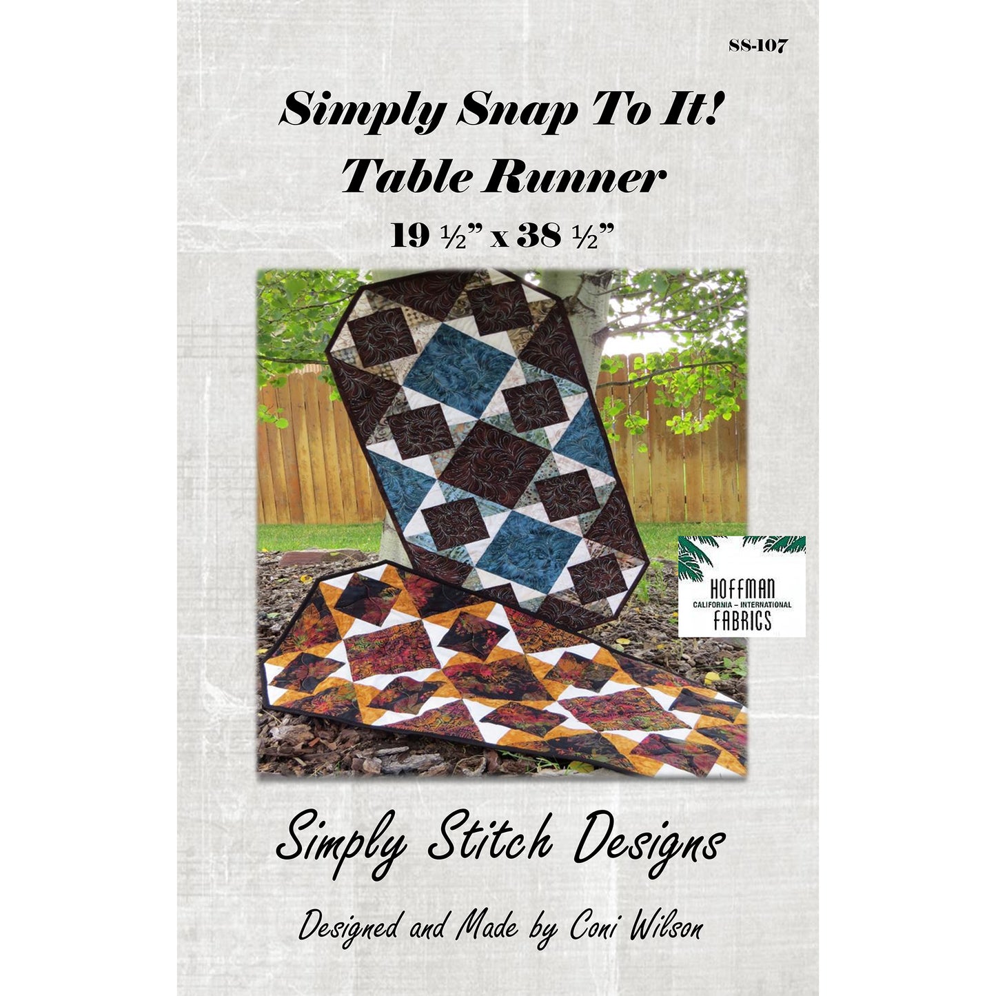 Simply Snap To It! Table Runner Pattern SS-107 - Paper Pattern