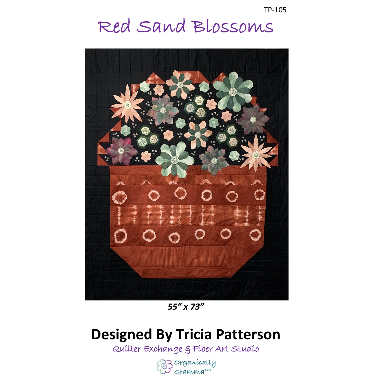 Red Sand Blossoms Quilt TP-105e - Downloadable Pattern
