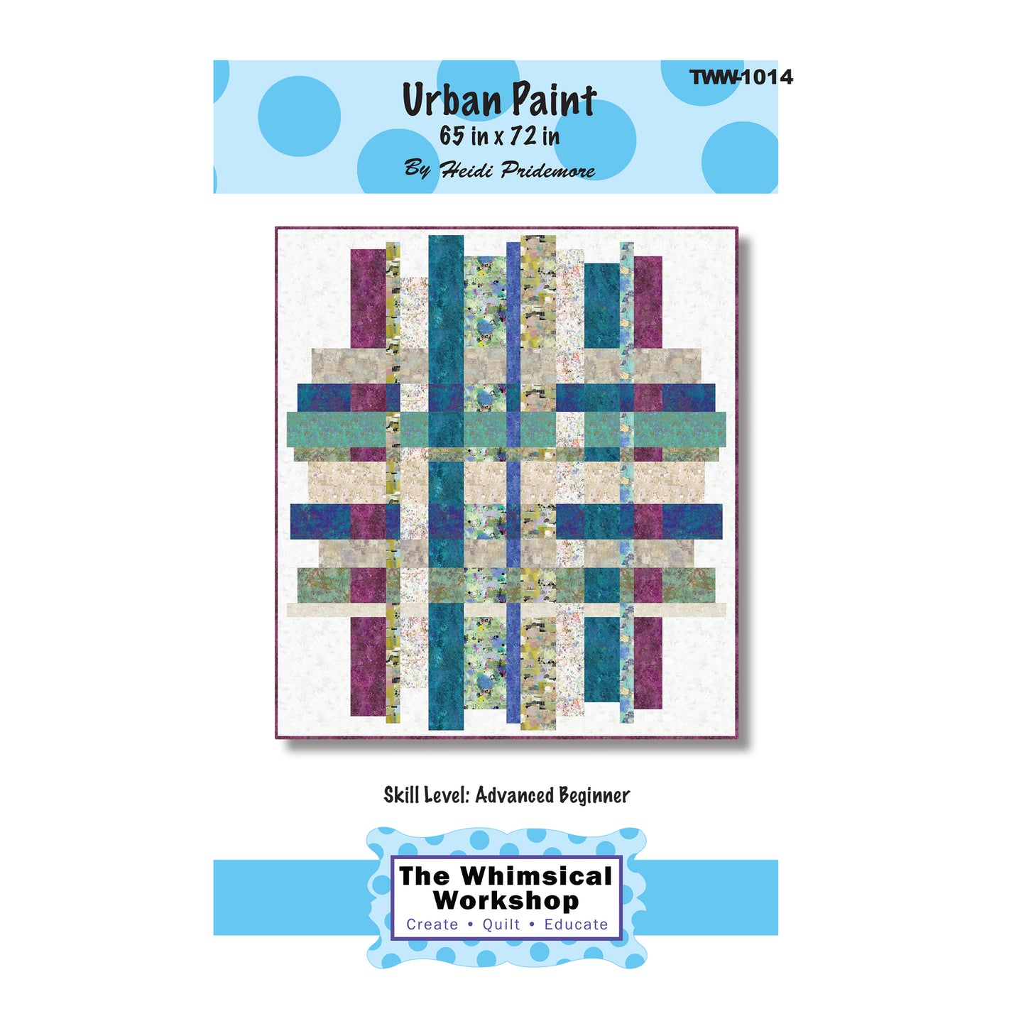 Cover image of pattern for Urban Paint Quilt.