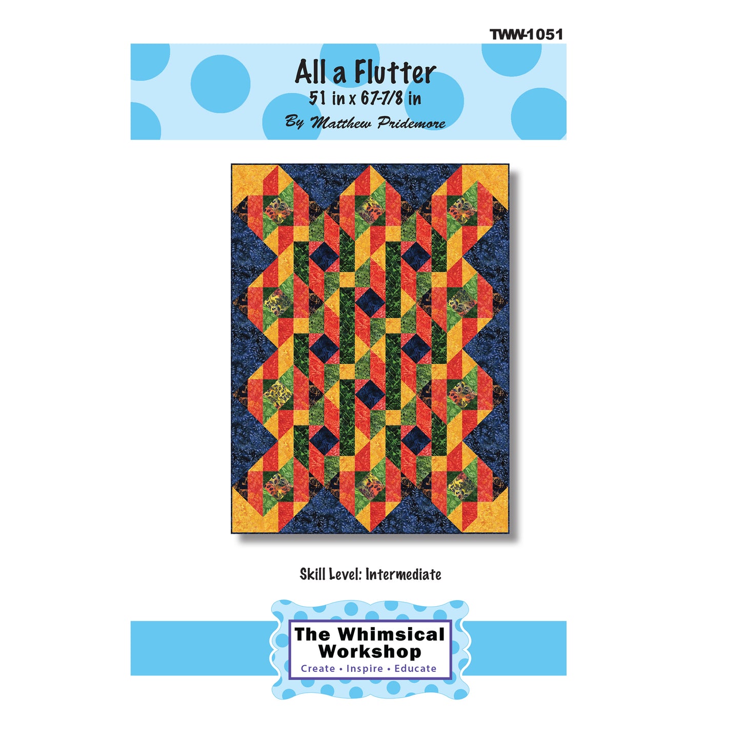 Cover image of pattern for All a Flutter Quilt.