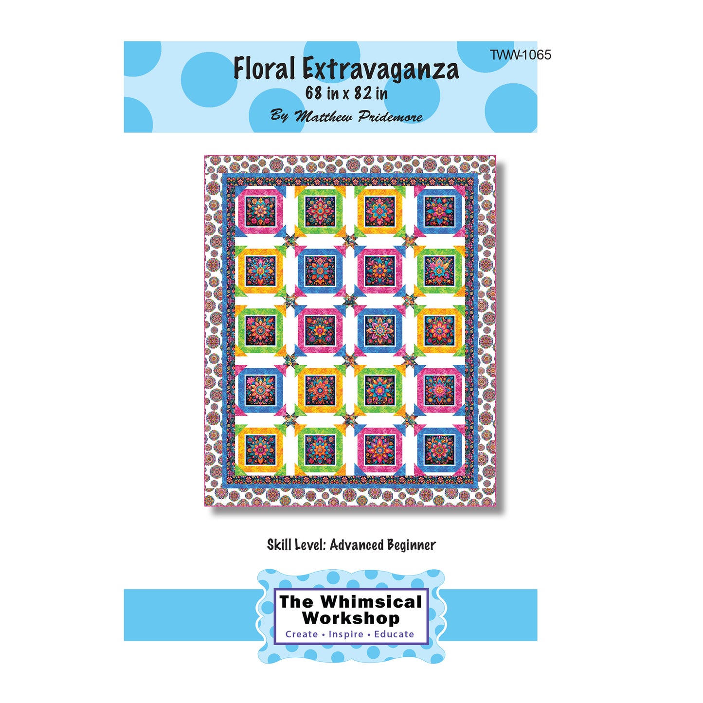 Cover image of pattern for Floral Extravaganza Quilt.