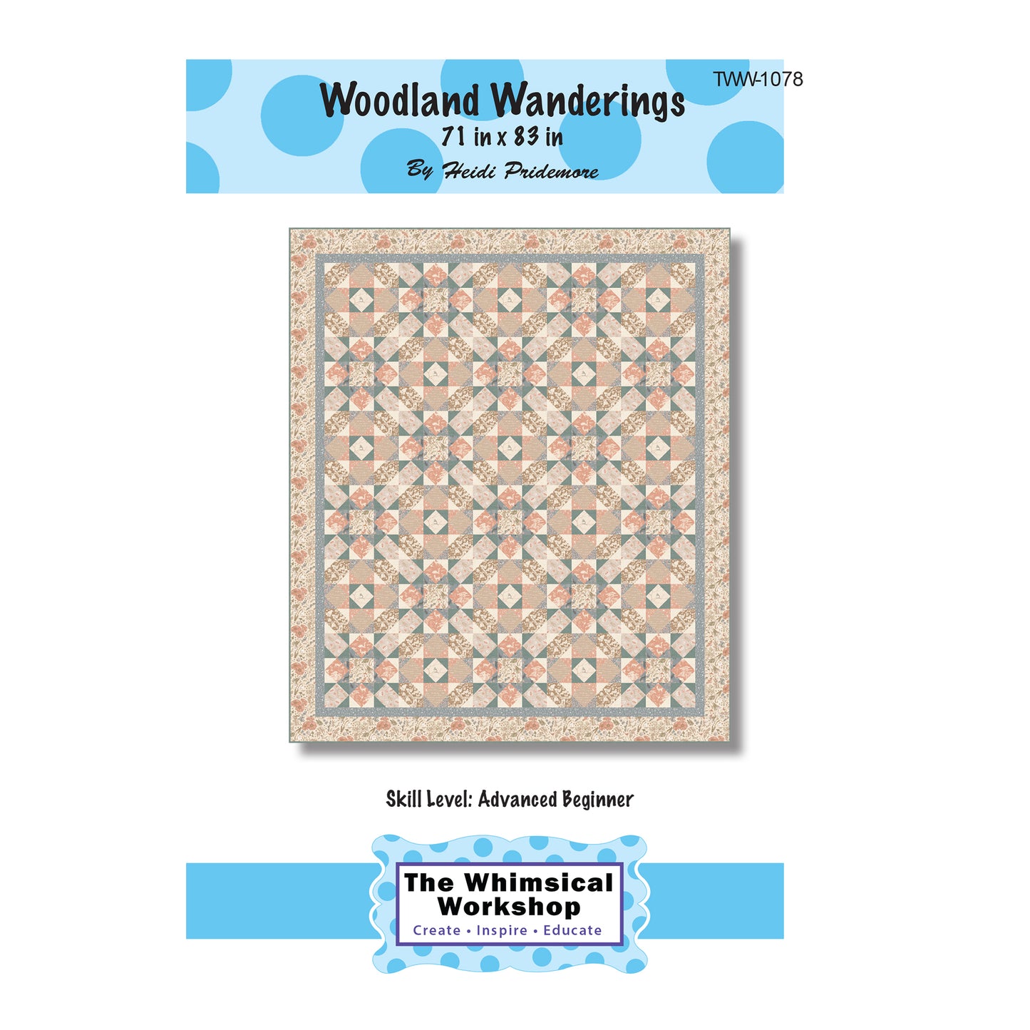 Cover image of pattern for Woodland Wanderings Quilt.