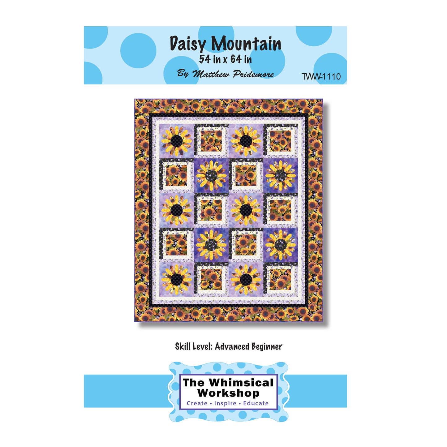 Cover image of pattern for Daisy Mountain quilt.