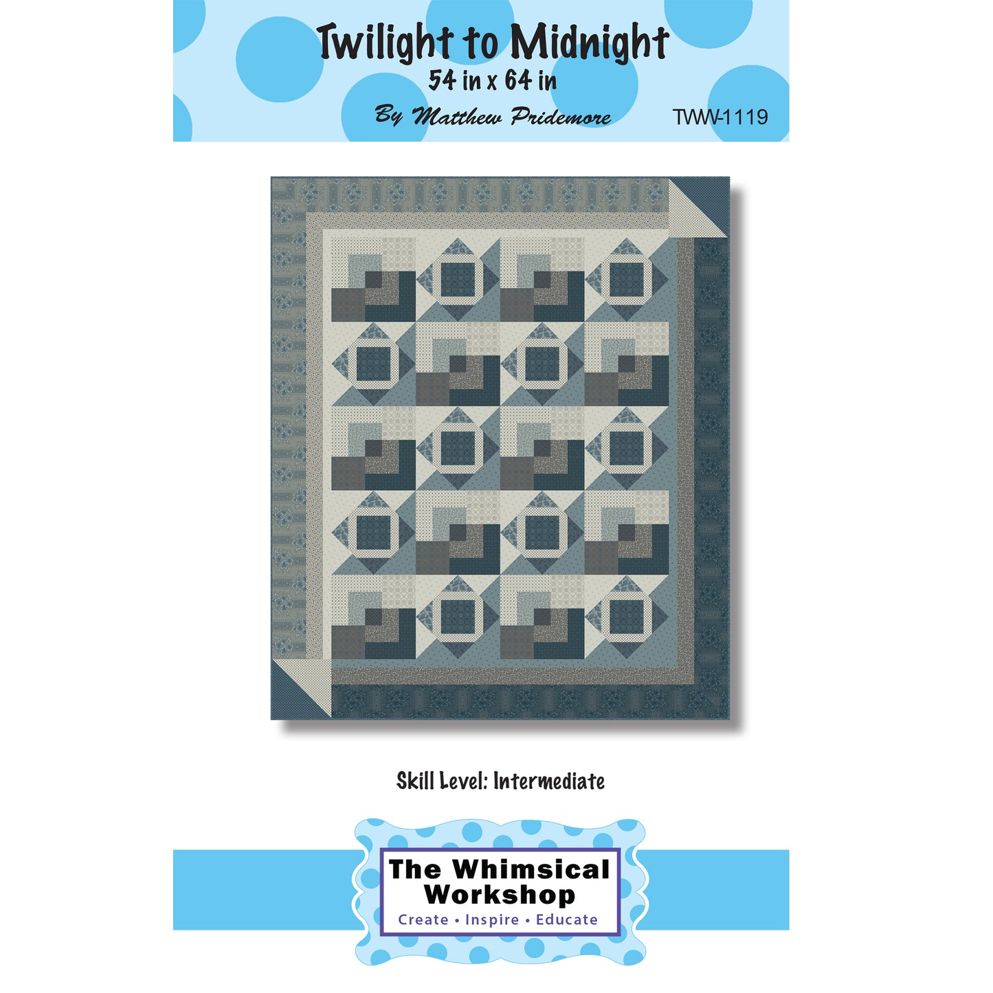 Cover image of pattern for Twilight o Midnight quilt.
