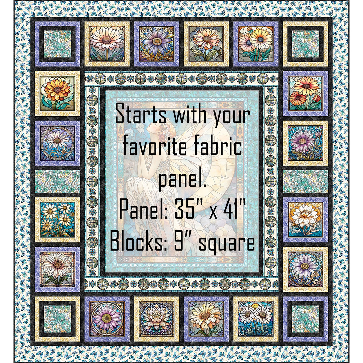 Midnight Fairy Quilt Pattern TWW-1123w - Wholesale Product
