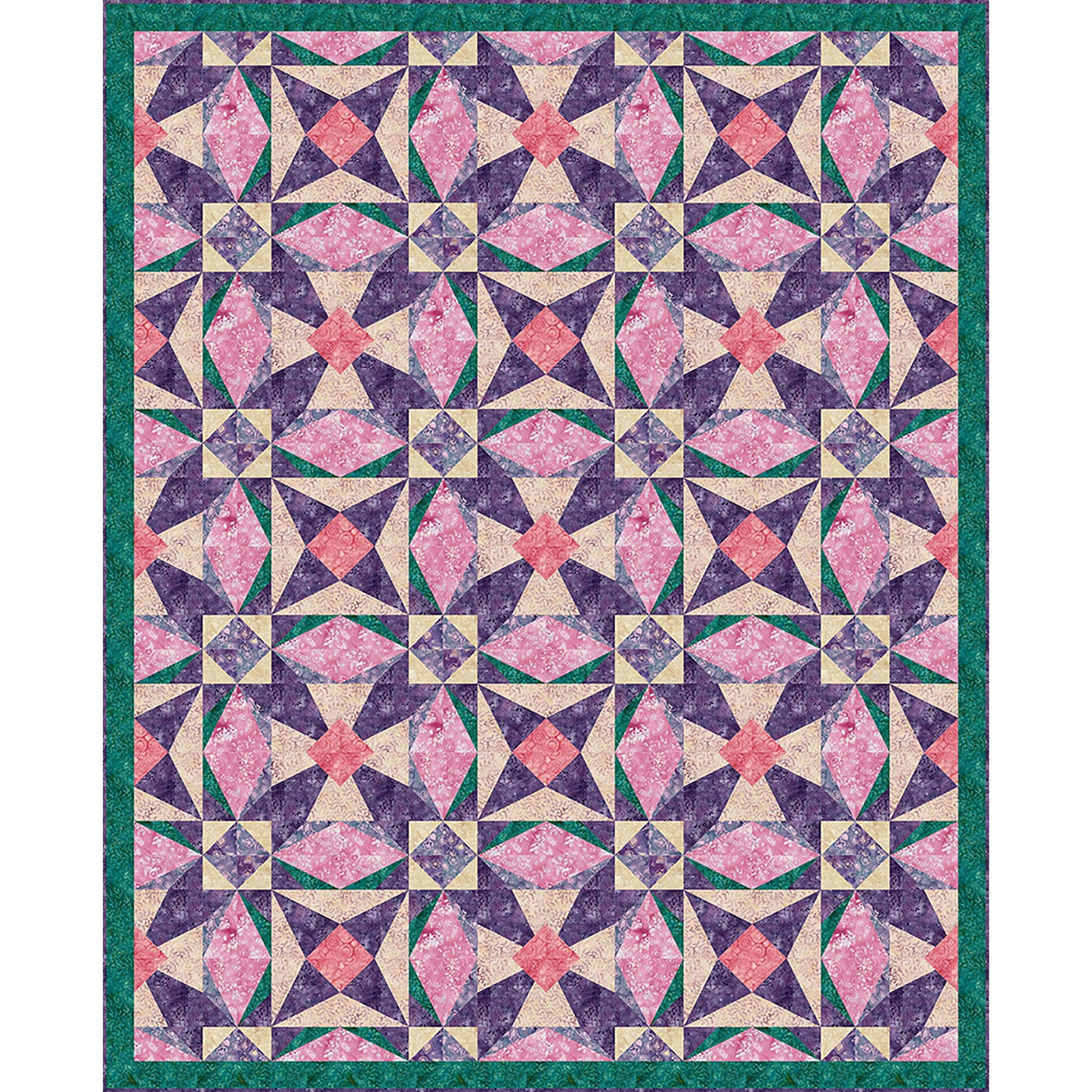 Stars in the Garden Quilt TWW-1127e - Downloadable Pattern