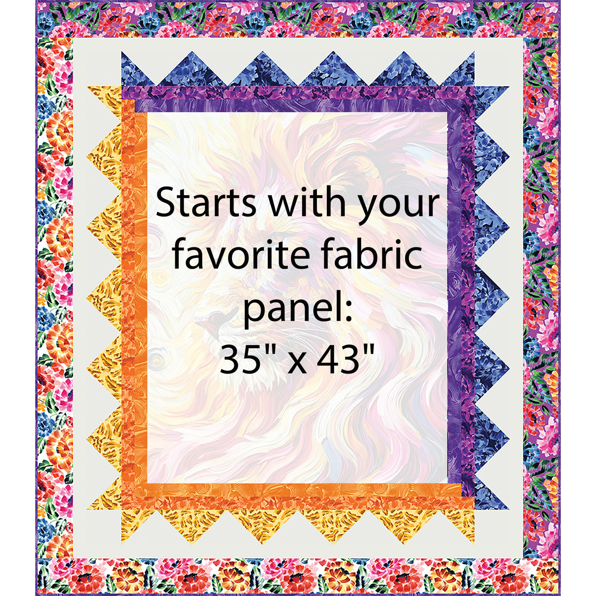 Spectrum Roar Quilt TWW-1145e - Downloadable Pattern
