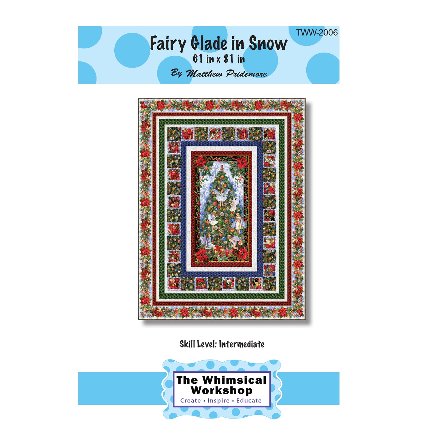 Cover image of pattern for Fairy Glade in Snow quilt.