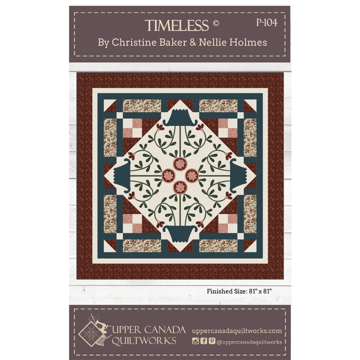 Cover image of pattern for Timeless Quilt.