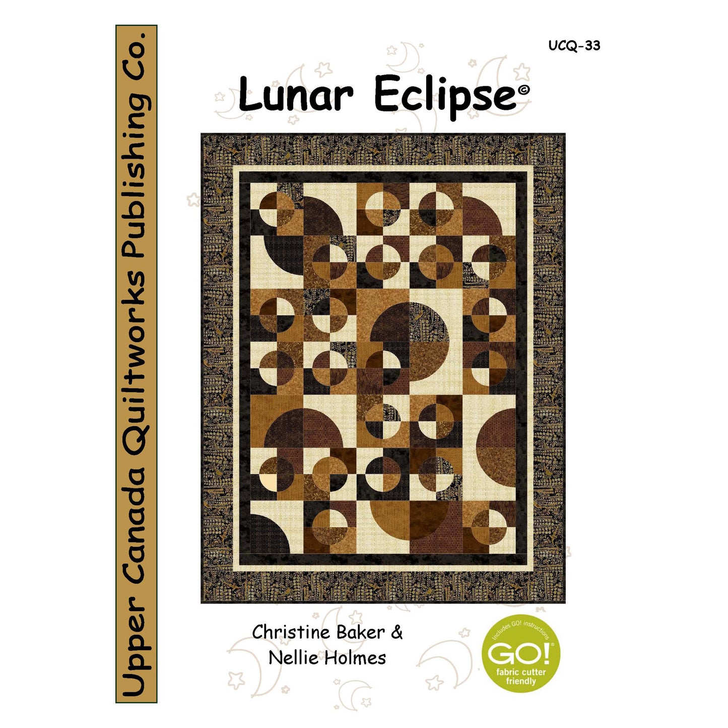 Quilt pattern book cover titled 'Lunar Eclipse' by Upper Canada Quiltworks Publishing Co.