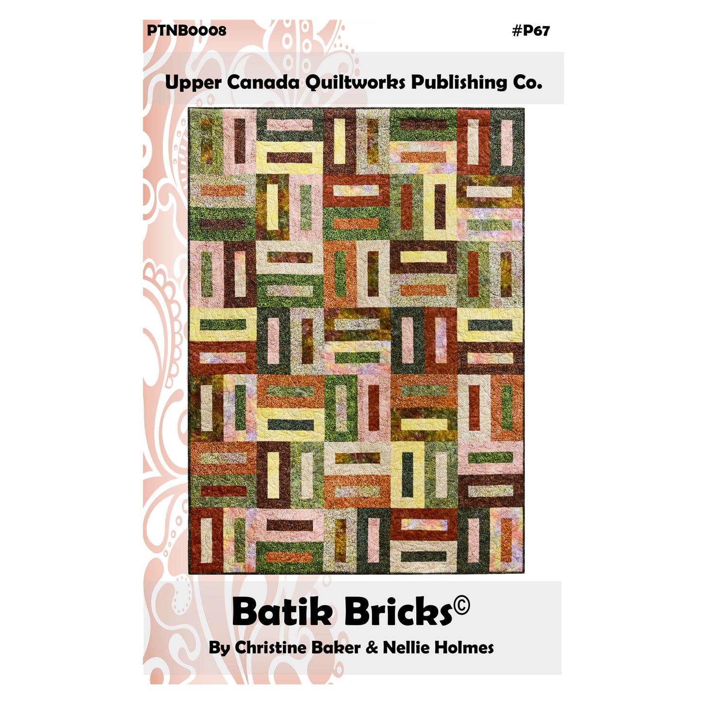 Batik Bricks Quilt Pattern UCQ-P67 - Paper Pattern