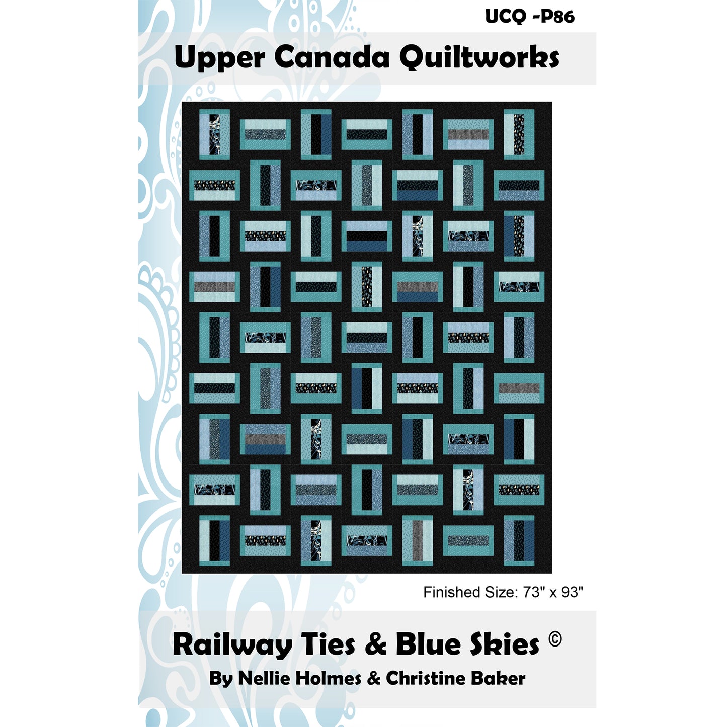 Railway Ties & Blue Skies Quilt UCQ-P86e - Downloadable Pattern