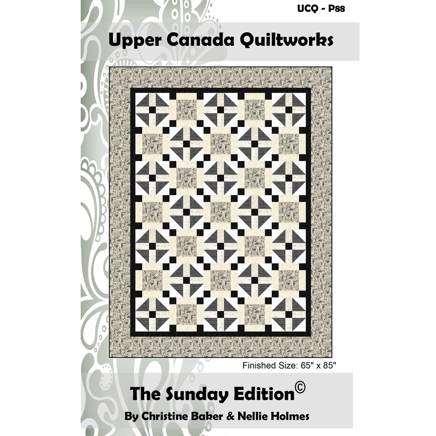 The Sunday Edition Quilt Pattern UCQ-P88 - Paper Pattern