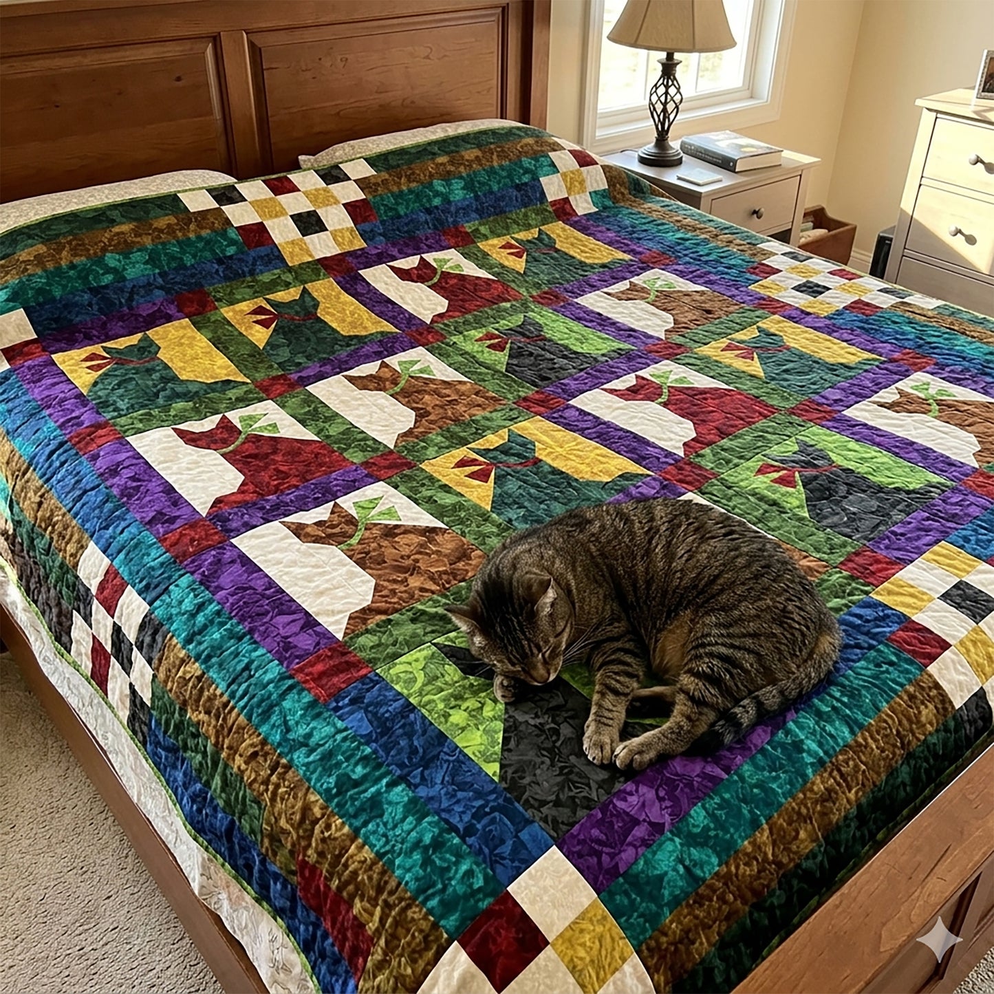 Kitty, Kitty Quilt YF-122e - Downloadable Pattern