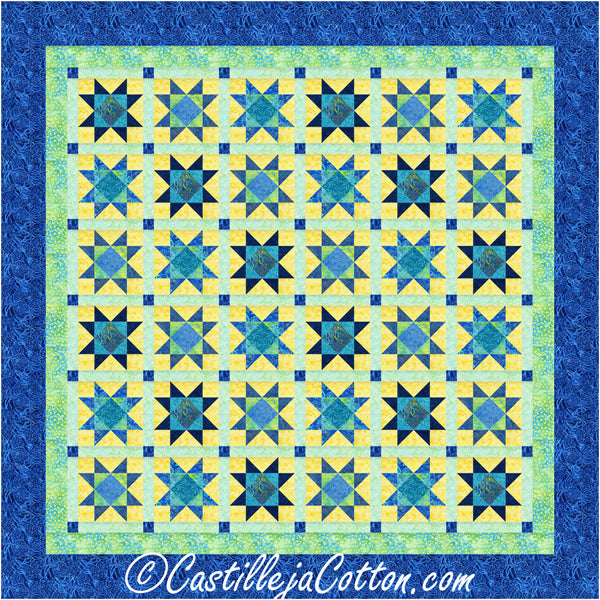 Seaglass Stars King Quilt Pattern CJC-57531w - Wholesale Product