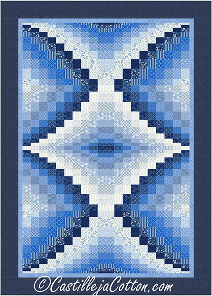 Blue Center Diamond Quilt CJC-58042e - Downloadable Pattern