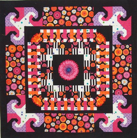 Center Blossom Quilt Pattern LOB-109w - Wholesale Product