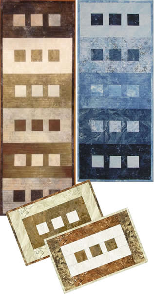 Stepping Stone Blocks #1 Table Runner & Placemats Pattern SEW-108w - Wholesale Product