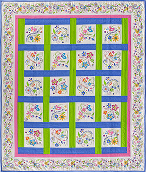Woven Windows Quilt AA-22e - Downloadable Pattern
